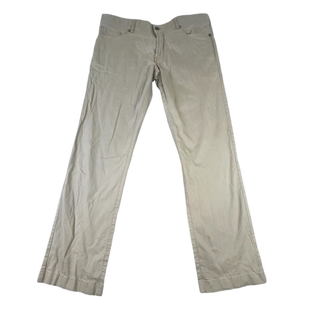 Peter Millar Mens 35X28 Perfect Poplin Pants Collection Chino Light Brown Preppy